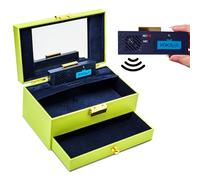 VOICEGIFT Audio Recordable Memory Storage Box for Collections - 60 Seconds Voice Recording Private Place for all Jewelry Items or Collectibles - Green