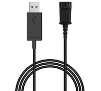 VoiceJoy Office Headset Quick Disconnect QD Cable to USB Plug Adapter Compatible with Plantronics QD Connector to Any Computer Laptop