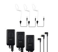 VOICEPING Pack of 3X PTT & 3X Airtube - Flex USB C Earpiece with PTT Button and Mic for MS Teams, Zello, and Other Walkie Talkie Apps on Android/iOS Smartphone.