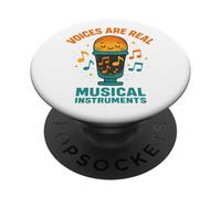 Voices Are Real Musical Instruments Kids Singer Actor Choir PopSockets Adhesive PopGrip