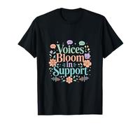 Voices Bloom Support Communication Awareness Design T-Shirt