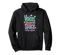 Voices Deserve Space Communication Awareness Design Pullover Hoodie
