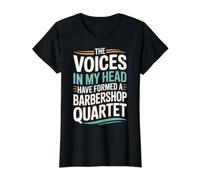 Voices in My Head Formed A Barbershop Quartet - Value Graphic T-Shirt, Women, Black, M