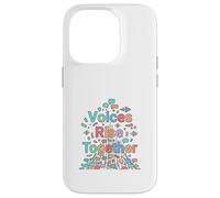 Voices Rise Together Communication Awareness Design Case for iPhone 14 Pro