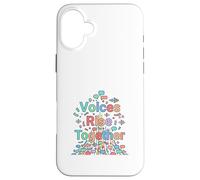 Voices Rise Together Communication Awareness Design Case for iPhone 16 Plus