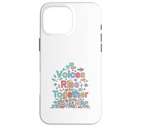 Voices Rise Together Communication Awareness Design Case for iPhone 16 Pro Max
