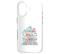 Voices Rise Together Communication Awareness Design Case for iPhone 17