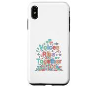 Voices Rise Together Communication Awareness Design Case for iPhone XS Max