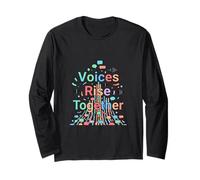 Voices Rise Together Communication Awareness Design Long Sleeve T-Shirt