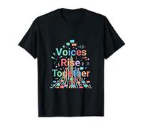 Voices Rise Together Communication Awareness Design T-Shirt