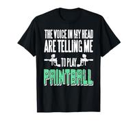 Voices Say Play Paintball Humor Mind Battle Player T-Shirt
