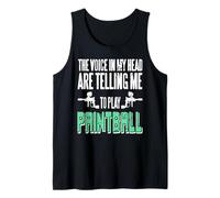 Voices Say Play Paintball Humor Mind Battle Player Tank Top