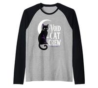 Void Cat Crew Moon Feline Raglan Baseball Tee