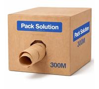 Void Fill Packing Paper Dispenser Box 300m, Recycled Kraft Parcel Filler, Coreless Centre Pull Packing Paper, Plastic-Free Cushioning Roll for Shipping, Moving and Ecommerce Packaging (30mmx30cm)