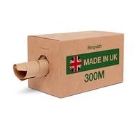 Void Fill Packing Paper in Dispenser Box 300mm x 300m 80 gsm | Plastic-Free Parcel Filler | 100% Recycled Kraft Packaging Paper | Coreless Design | Made in UK by Bergvich