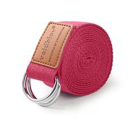 voidbiov D-Ring Buckle Yoga Strap 1.85 or 2.5M, Durable Cotton Adjustable Belt Perfect for Holding Poses, Improving Flexibility and Physical Therapy Rose