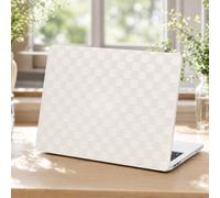 Voidborne Compatible with MacBook Neo 13 inch Case 2026 Release Model A3404 & A18 Pro Chip,Elegant Grid Leather Plastic Hard Shell Protective Case for Neo 13 inch + Keyboard Cover,Beige Checkerboard