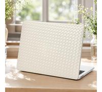 Voidborne Compatible with MacBook Neo 13 inch Case 2026 Release Model A3404 with A18 Pro Chip,Elegant Tartan PVC Leather Plastic Hard Shell Protective Case for Neo 13 inch + Keyboard Cover,Beige Grid