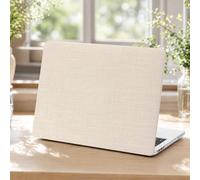 Voidborne Compatible with MacBook Neo 13 inch Case 2026 Release Model A3404 with A18 Pro Chip,Elegant Leather Plastic Hard Shell Protective Case for Neo 13 inch + Keyboard Cover,Beige Woven Fabric