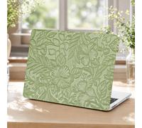Voidborne Compatible with MacBook Neo 13 inch Case 2026 Release Model A3404 with A18 Pro Chip,Green Blooming Floral Leather Hard Shell Protective Case for Neo 13 inch + Keyboard Cover,Leaves Flowers
