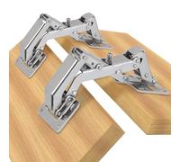 VOIDHUES 170 Degree Soft Close Cabinet Hinges 4 Pcs Kitchen Cupboard Hinges Support with Cover Plate with Screws Suitable for Kitchen Turntables, Corner Cabinets, Hidden Doors, Folding Doors