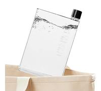 Voihamy Flat Water Bottle,A5 Memo Paper Water Bottles - BPA Water Bottle 350ml/420ml Book Drink Water Bottle for Sports, Travel, School