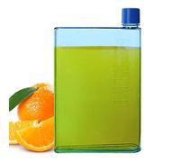 Voihamy Flat Water Bottles for Purse,A5 Memo Paper Water Bottles | 350ml/420ml Notebook Bottle ECO-Friendly BPA for School Activity Outdoor Gym