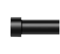 VOIIY Curtain Rods for Windows 48 to 84 Inch(4-7 Feet),Black 1'' Diameter Drapery Rods with End Cap Style Design,Modern Adjustable Heavy Duty Curtain Rod,Size:36''-88''