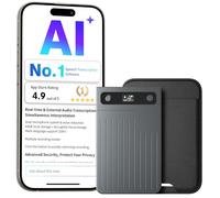 voijump AI Voice Recorder, AI Note Taker, 18120 mins free Transcribe & Summarize with AI, App Control, Note Taking Device for Meetings & Calls, Supports 100+ Languages, Ultra-Slim, Case Included, Grey