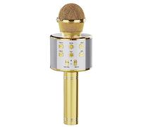 voijump Bluetooth Karaoke Microphone, 4 in 1 Wireless Microphone, Karaoke Recorder, Portable Karaoke Singing Party Music Home KTV, Compatible with Android/iPhone/iPad/PC - Gold