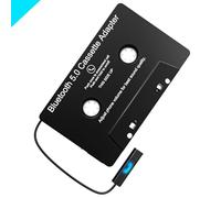 voijump Car Audio Cassette to Aux Adapter,Wireless Cassette Audio Receiver,Tape Player Bluetooth 5.0 Cassette Aux Adapter,Audio Cable Tape Adapter for Car, Phone, MP3 ect. Black