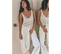 Voile and Lace Midi Slip Dress by Intimately at Free People in Ivory Combo, Size: Small - female