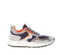 VOILE BLANCHE men shoes Club18 sneaker in grey suede and blue tech fabric