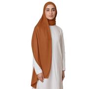 Voile Chic Breathable Modal Hijab Scarf for Women - Premium Lightweight Head Scarf Wrap - Cinnamon