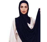 Voile Chic Instant Hijab Scarf For Women - Premium Jersey Head Scarf Wrap - Black