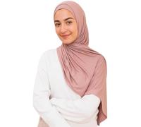 Voile Chic Instant Hijab Scarf For Women - Premium Jersey Head Scarf Wrap - Dusty Rose