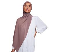 Voile Chic Premium Chiffon Hijab Scarf for Women - Non-Slip Islamic Head Scarf Wrap Hijabs - Earth Grey