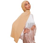 Voile Chic Premium Chiffon Hijab Scarf for Women - Non-Slip Islamic Head Scarf Wrap Hijabs - Light Taupe
