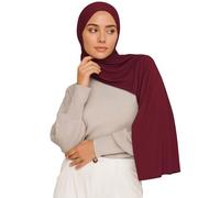 Voile Chic Premium Jersey Hijab Scarf For Women - Islamic Head Scarf Wrap Hijabs - Burgundy