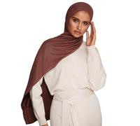 Voile Chic Premium Jersey Hijab Scarf For Women - Islamic Head Scarf Wrap Hijabs - Mocha