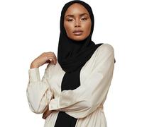 Voile Chic Small Luxury Chiffon Hijab Scarf for Women - Made in Turkey - Muslim Head Scarf Wrap - Black