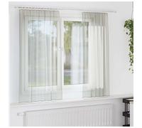 Voile Curtain 140x175cm Light Grey 100% Polyester Eyelet Sheer Panel 8-Grommets
