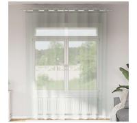 Voile Curtain 2pc Light Grey 140x260cm Semi-Sheer 100% Polyester Eyelet Top Set