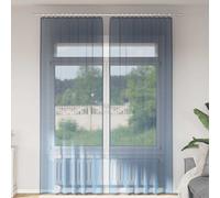 Voile Curtain 2pc Royal Blue 140x260cm 100% Polyester Loop Top Sheer AiryLight