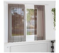 Voile Curtain Brown 140x175 cm 100% Polyester Sheer Eyelet 8 Grommets Panel Soft