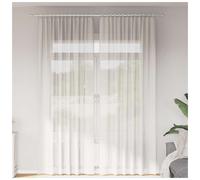 Voile Curtain Panel 140x260 cm White 100% Polyester Eyelet Sheer Light-Drape