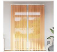 Voile Curtain Panel 140x260cm Orange Sheer 100% Polyester Eyelet Grommet Top Net