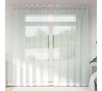 Voile Curtain Panel Light Grey 100% Polyester Rod Pocket Sheer Single Window for