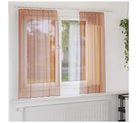 Voile Curtain Panel Terracotta 140x175cm 100% Polyester Sheer Eyelet Grommet Set