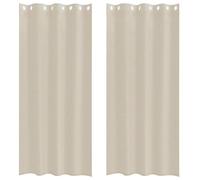 Voile Curtain Sand 225 x 140 cm Pack of 2 Polyester Transparent Opaque with Eyelets for Living Room Bedroom Children's Room and Kitchen for Light Filtering and Privacy Protection